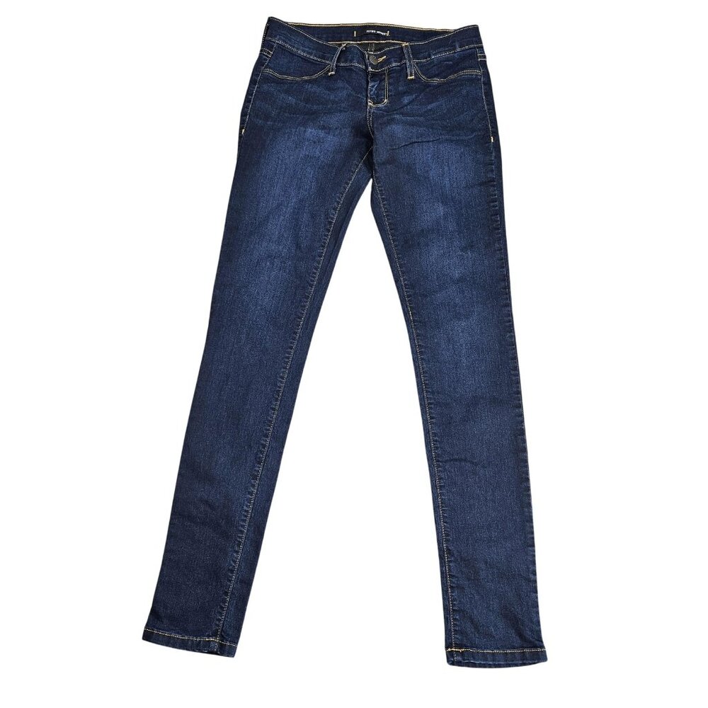 Flying Monkey Mid Rise Skinny Jeans Juniors 3 Blue Dark Wash Stretch Denim